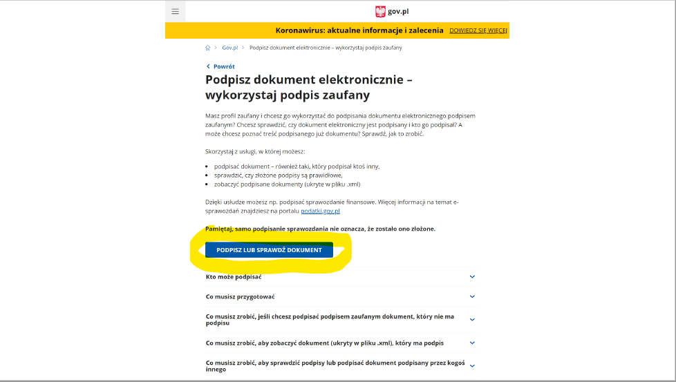 instrukcja skladania podpisu w ePUAP